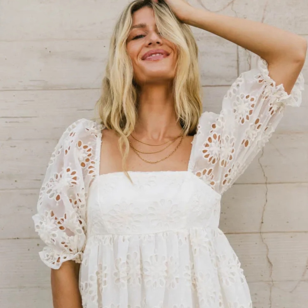 NWT Bohme Leda Floral Babydoll Dress Sz M